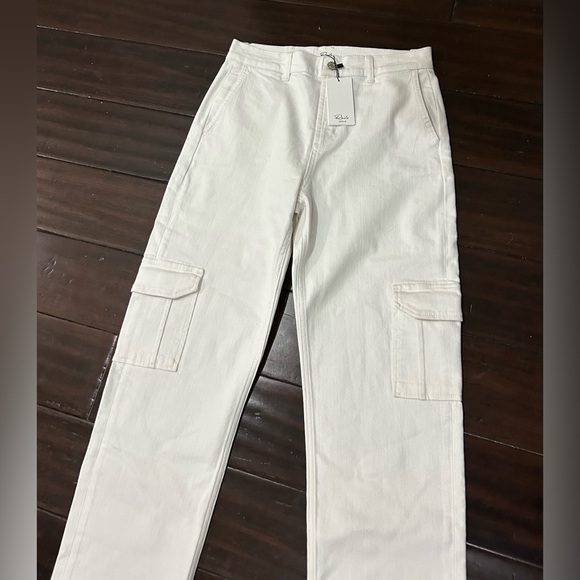 Rails Speedway Cargo Relaxed Boyfriend Salt White Jeans 25 NWT $218 - Picture 6 of 12